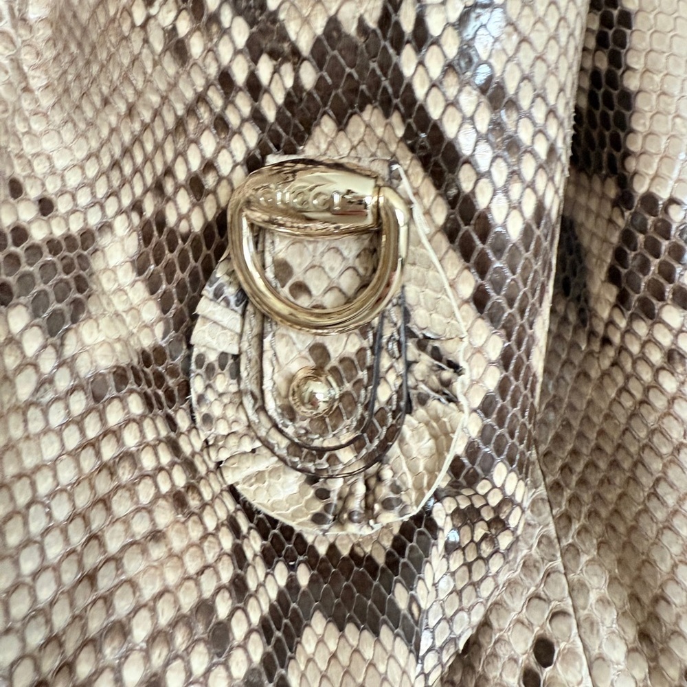 Gucci Brown Python Pattern Bag - image 3